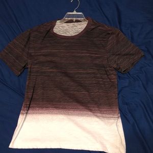 Maroon and White Short Sleeve Shirt